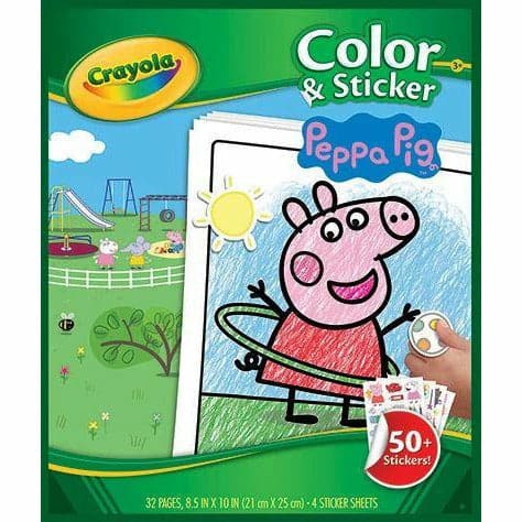 Khaki Crayola Color & Sticker Book: Peppa Pig Kids Activity Books