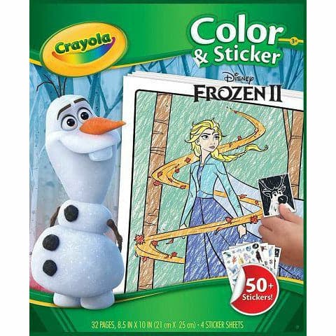 Gray Crayola Color & Sticker Book: Disney Frozen 2 Kids Activity Books