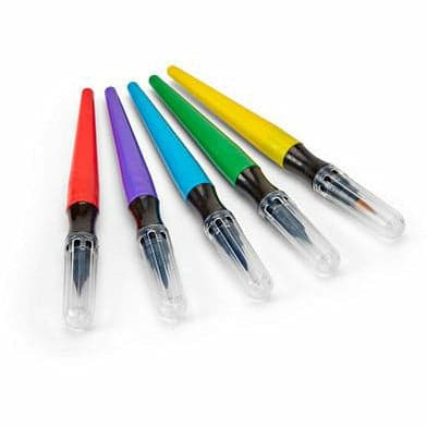 Sea Green Crayola 5 Paint Brush Pens - Classic Kids Paint Brushes