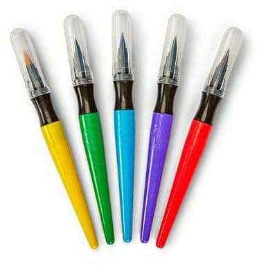 Slate Blue Crayola 5 Paint Brush Pens - Classic Kids Paint Brushes