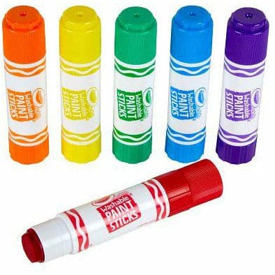 Medium Sea Green Crayola Washable Paint Sticks 6 Colours Kids Paints