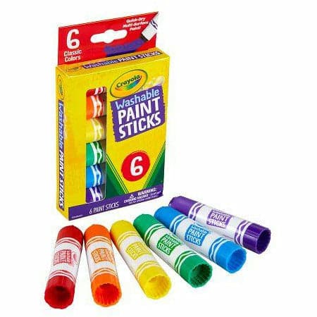 Gold Crayola Washable Paint Sticks 6 Colours Kids Paints