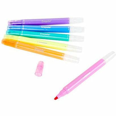 Sandy Brown Crayola Take Note! 6 ct Erasable Highlighters Multi-Colours Kids Markers