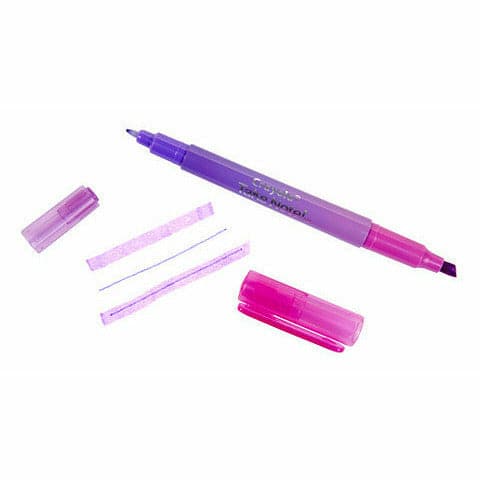 Violet Red Crayola Take Note! 6 Dual-Ended Highlighter Pens Kids Markers