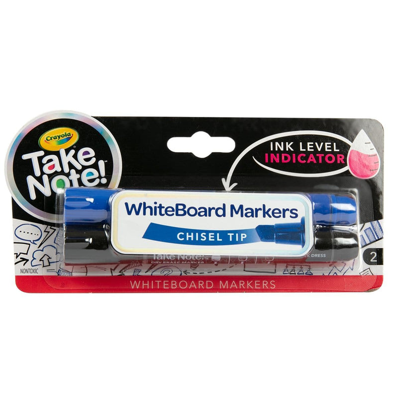 Thistle Crayola Take Note! 2 ct Chisel Tip Whiteboard Markers (Black & Blue) Kids Markers