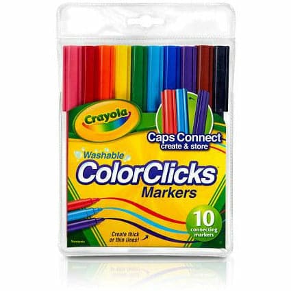 Gold Crayola 10 Color Clicks Washable Markers Kids Markers