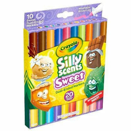 Yellow Crayola 10 Silly Scents Dual-Ended Washable Markers Kids Markers