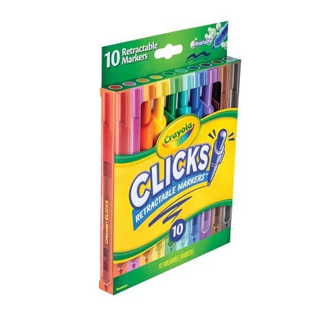 Gold Crayola 10ct Clicks Retractable Markers Kids Markers
