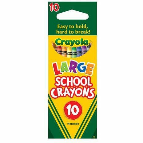 Gold Crayola 10 Large School Crayons Kids Crayons