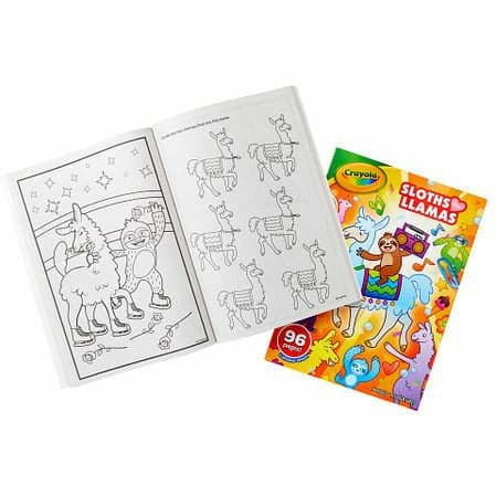 Lavender Crayola Sloths Love Llamas Coloring Book 96 Pages Kids Activity Books