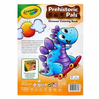 Dark Slate Blue Crayola Prehistoric Pals Coloring Book 96 Pages Kids Activity Books