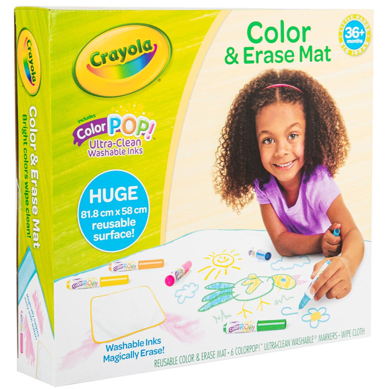 Gold Crayola Color and Erase Mat Kids Drawing Accessories