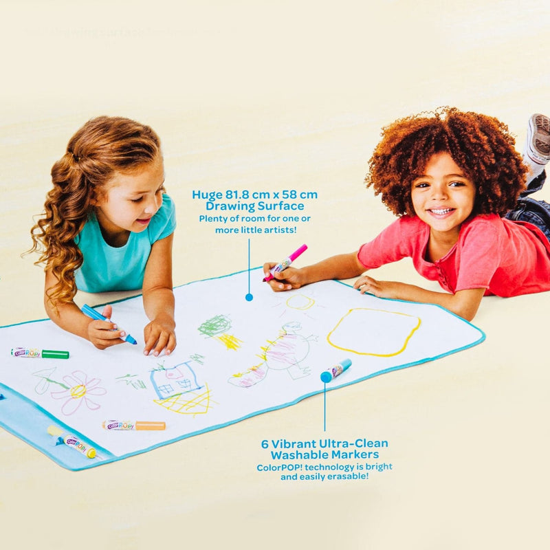 Antique White Crayola Color and Erase Mat Kids Drawing Accessories