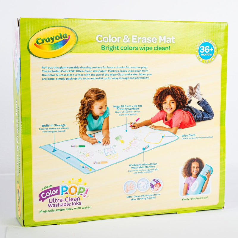 Antique White Crayola Color and Erase Mat Kids Drawing Accessories