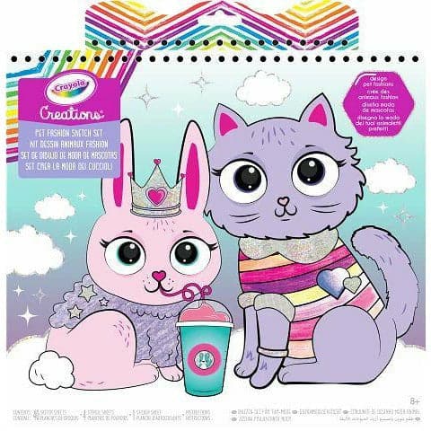 Violet Red Crayola Pet Fashion Sketch Set Kids Craft Kits