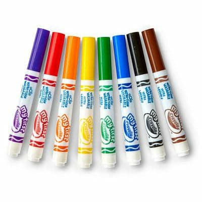 Gray Crayola My First Washable Round Nib Markers 8 Colours Kids Markers