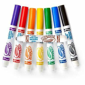 Gold Crayola My First Washable Round Nib Markers 8 Colours Kids Markers