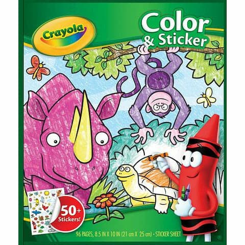 Pale Violet Red Crayola Color & Sticker Book: Animals Kids Activity Books