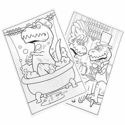 White Smoke Crayola Giant Coloring Pages - The Trouble with T-Rex Kids Activity Books