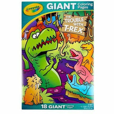 Yellow Green Crayola Giant Coloring Pages - The Trouble with T-Rex Kids Activity Books