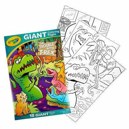 Yellow Green Crayola Giant Coloring Pages - The Trouble with T-Rex Kids Activity Books