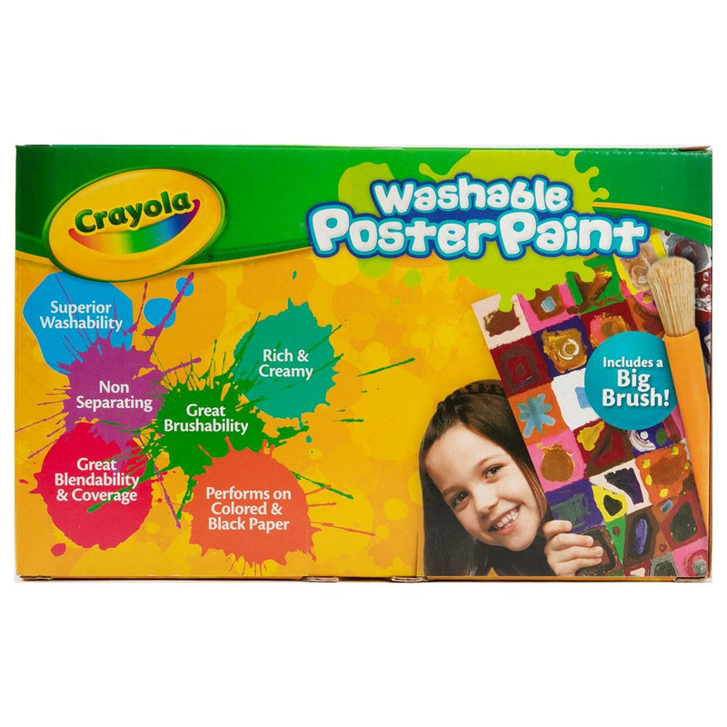 Goldenrod Crayola Paint-A-Pack  (4 x 250ml paints + Big Brush) Classic Colors Kids Paints