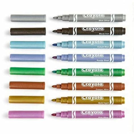 Sea Green Crayola 8 Metallic Markers Kids Markers