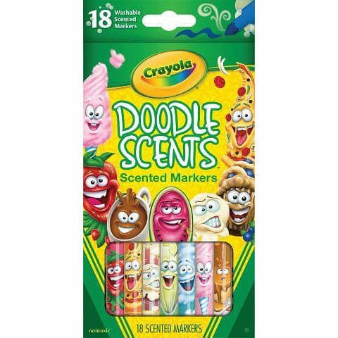 Gold Crayola 18 Doodle Scents Scented Washable Medium Tip Markers Kids Markers