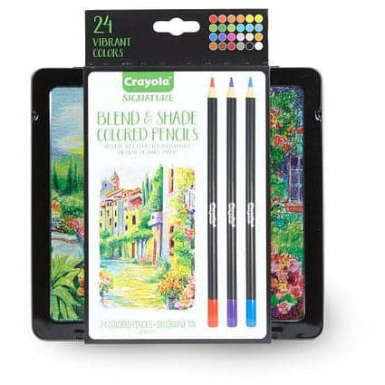 White Smoke Crayola 24 ct Blend and Shade Colored Pencils Kids Pencils