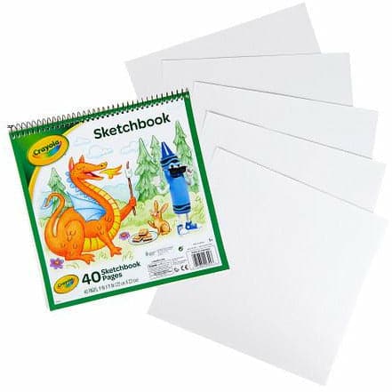 White Smoke Crayola Sketchbook 40 Pages 22 x 22cm Kids Activity Books