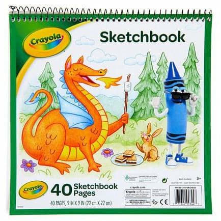 Dark Orange Crayola Sketchbook 40 Pages 22 x 22cm Kids Activity Books