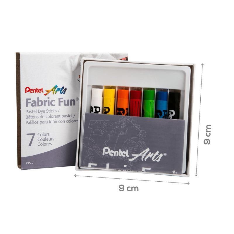 Dim Gray Fabric Fun Pastel Dye Sticks 7/Pkg - Pentel Fabric Paints & Dyes