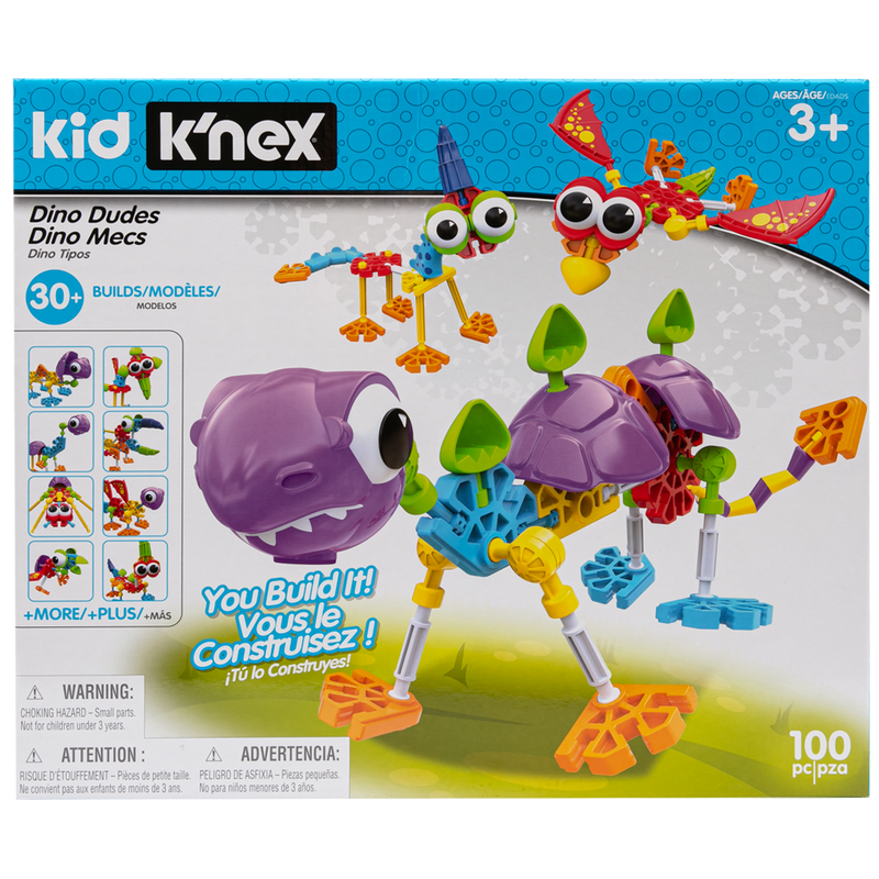 Dark Cyan Knex - Dino Dudes 30 Builds 100 pieces Kids Educational Games and Toys