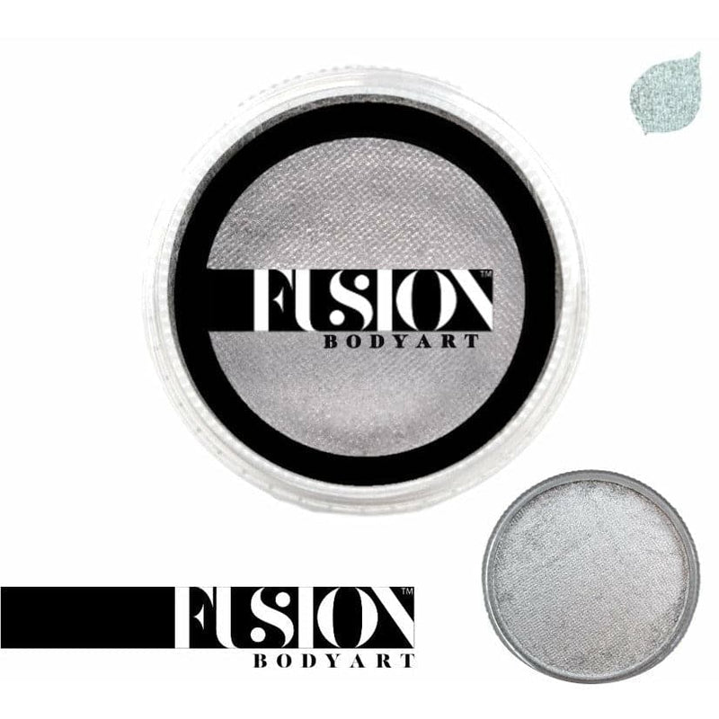 Gray Fusion Body Art-Pearl Face Paint Metallic Silver 32g Face and Body Paint