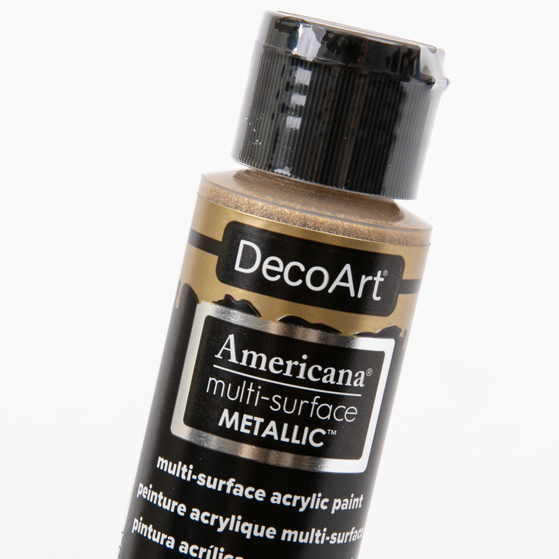 White Smoke Americana Multi-Surface Metallic Acrylic Paint  59mL -Champagne Acrylic Paints