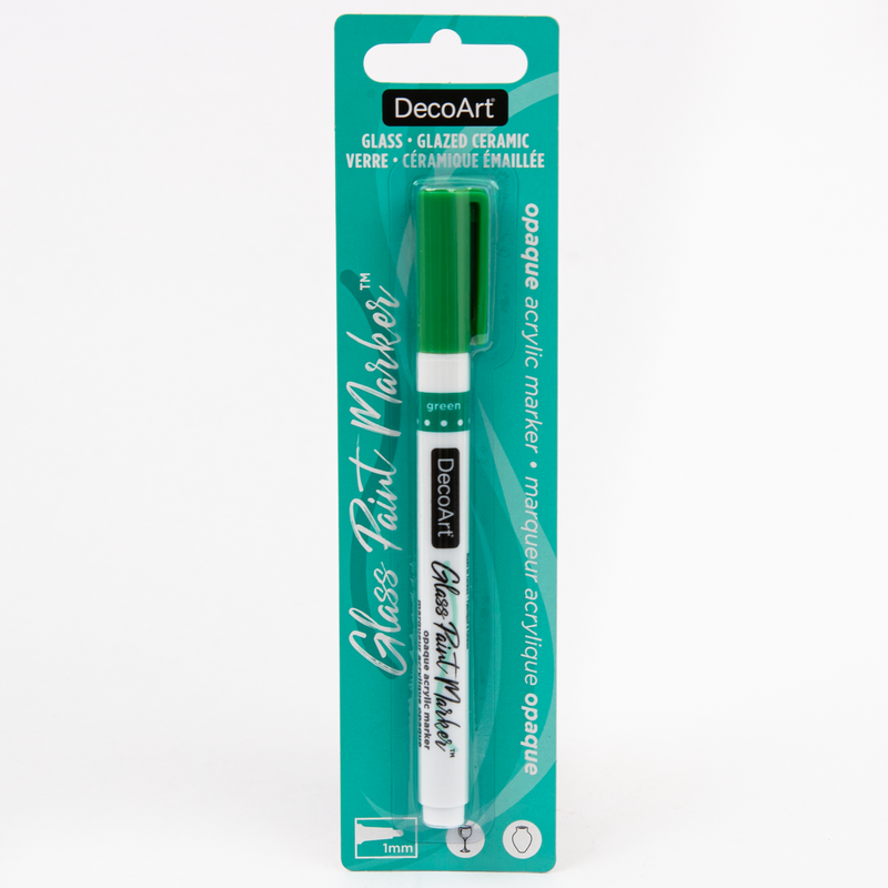 Dark Cyan DecoArt Glass Paint Marker 1mm - Green Pens and Markers