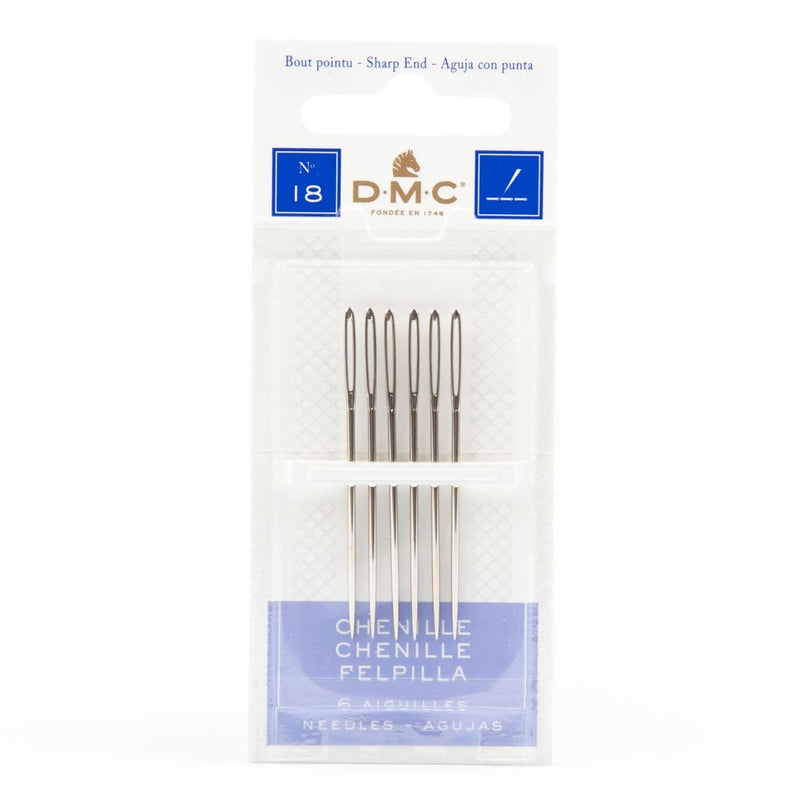 Lavender DMC 6Pk Chenille Needles No 18 Needlework Needles