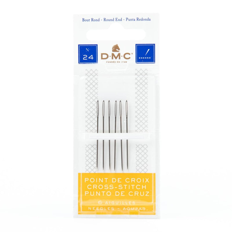 White Smoke DMC Cross Stitch Needles No.24 (6 Pack) Needlework Needles