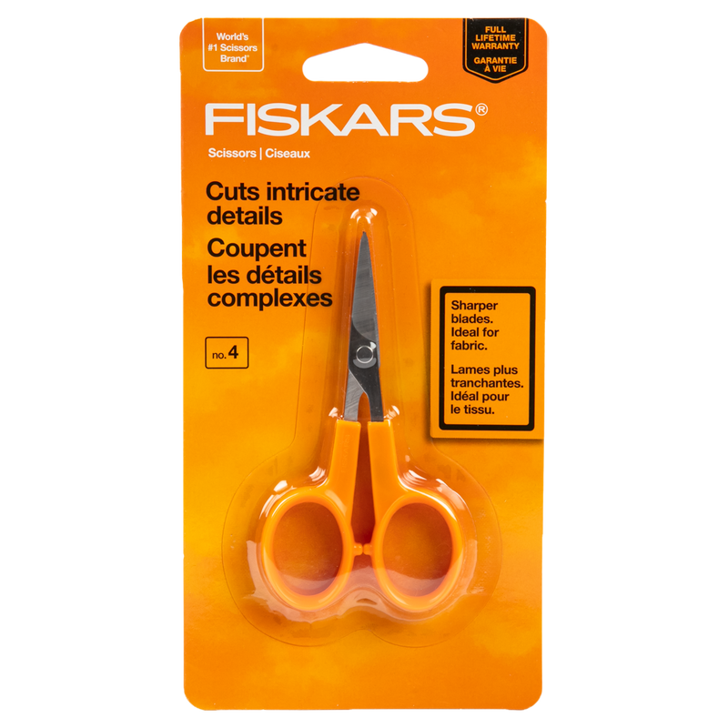 Dark Orange Fiskars Classic  No.4 Craft Scissor Quilting and Sewing Tools and Accessories