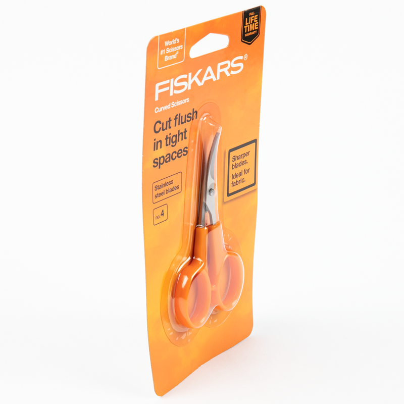 Coral Fiskars Curved  4" Scissor Quilting and Sewing Tools and Accessories