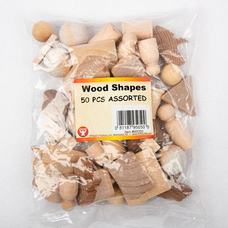 Rosy Brown Wood Shapes 50 Pieces Pipe Cleaners