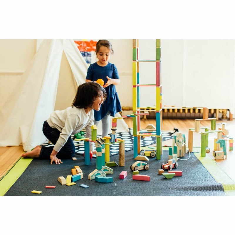 Light Gray Tegu - Magnetic Wooden Blocks Tints 24 piece Kids Educational Games and Toys