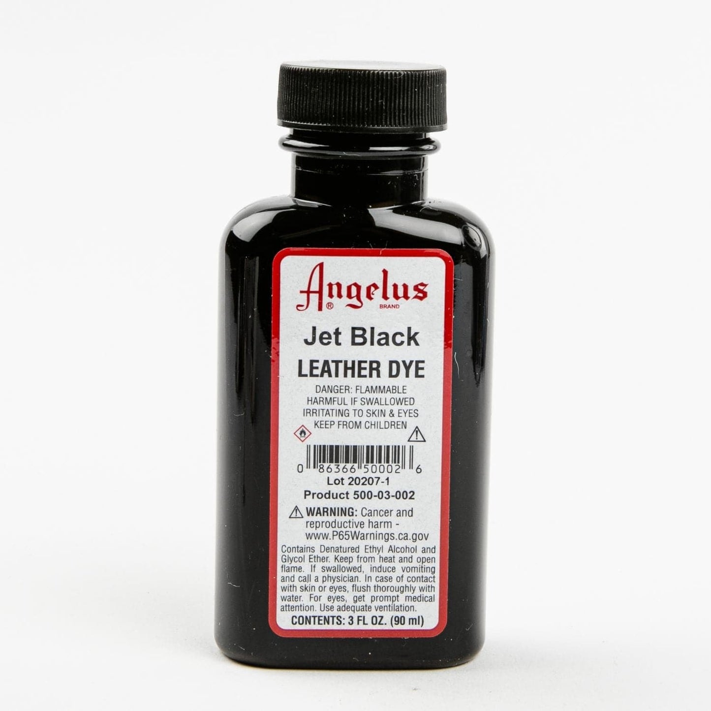 Antique White Angelus Leather Dye Jet Black #002 3Oz/88.72Ml Leather Dyes