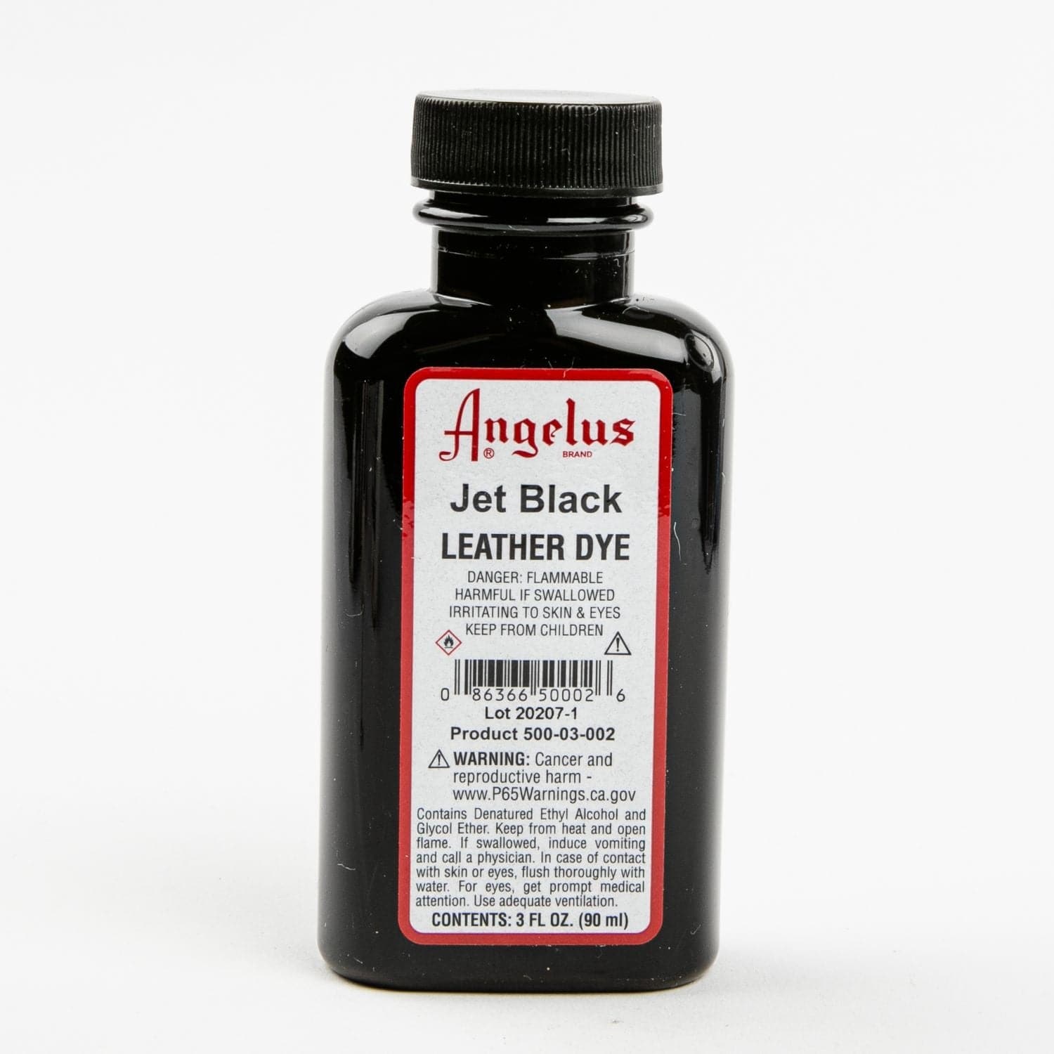 Antique White Angelus Leather Dye Jet Black #002 3Oz/88.72Ml Leather Dyes