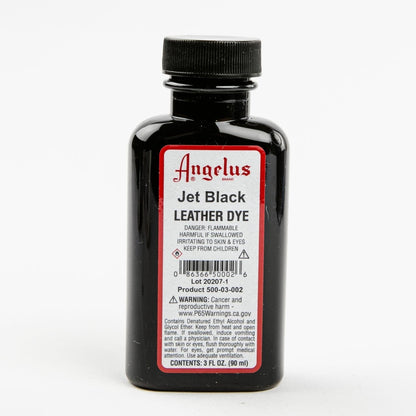 Antique White Angelus Leather Dye Jet Black #002 3Oz/88.72Ml Leather Dyes