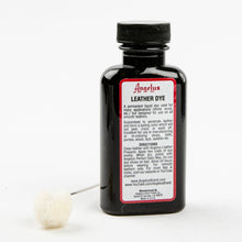 Black Angelus Leather Dye Jet Black #002 3Oz/88.72Ml Leather Dyes