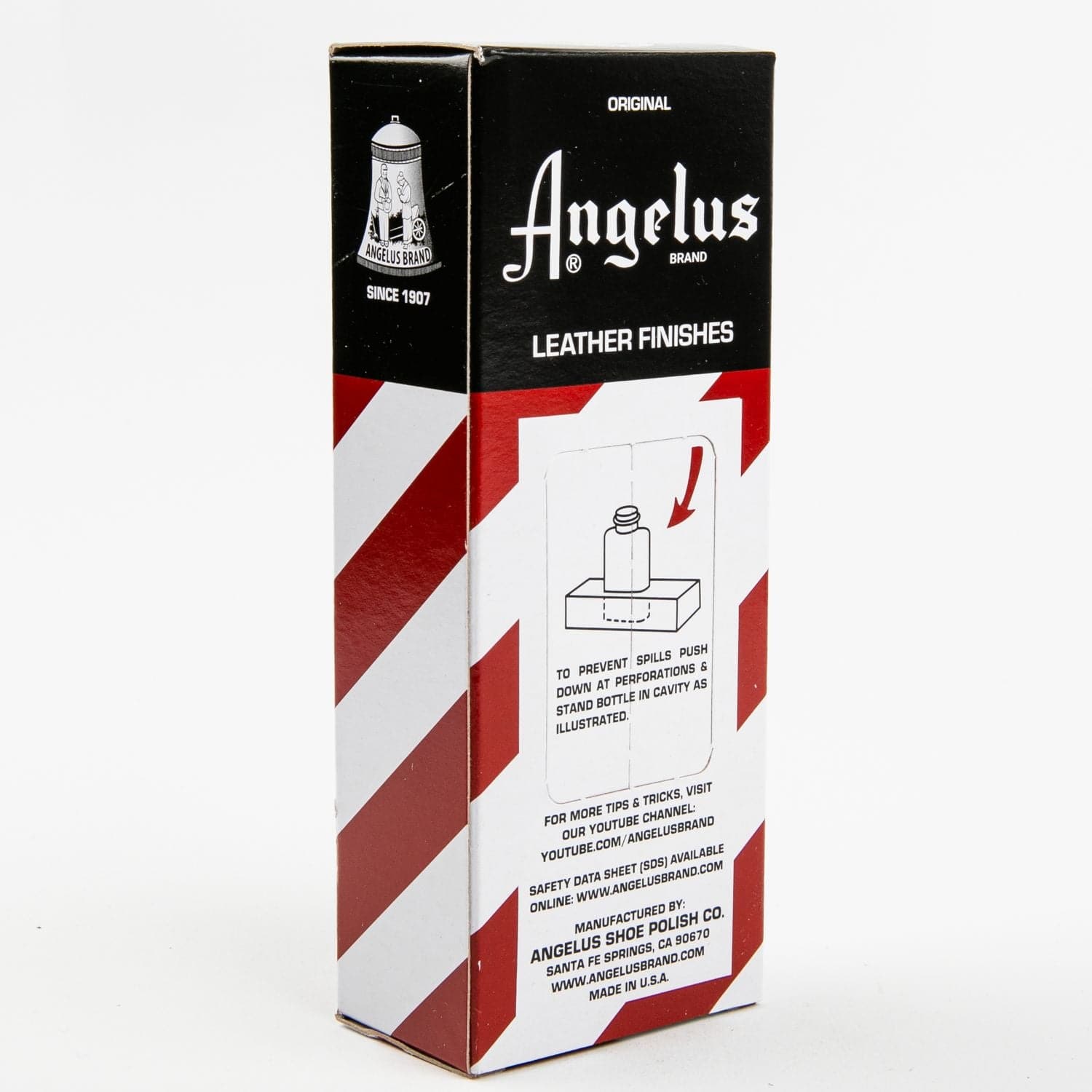 Dark Red Angelus Leather Dye Jet Black #002 3Oz/88.72Ml Leather Dyes