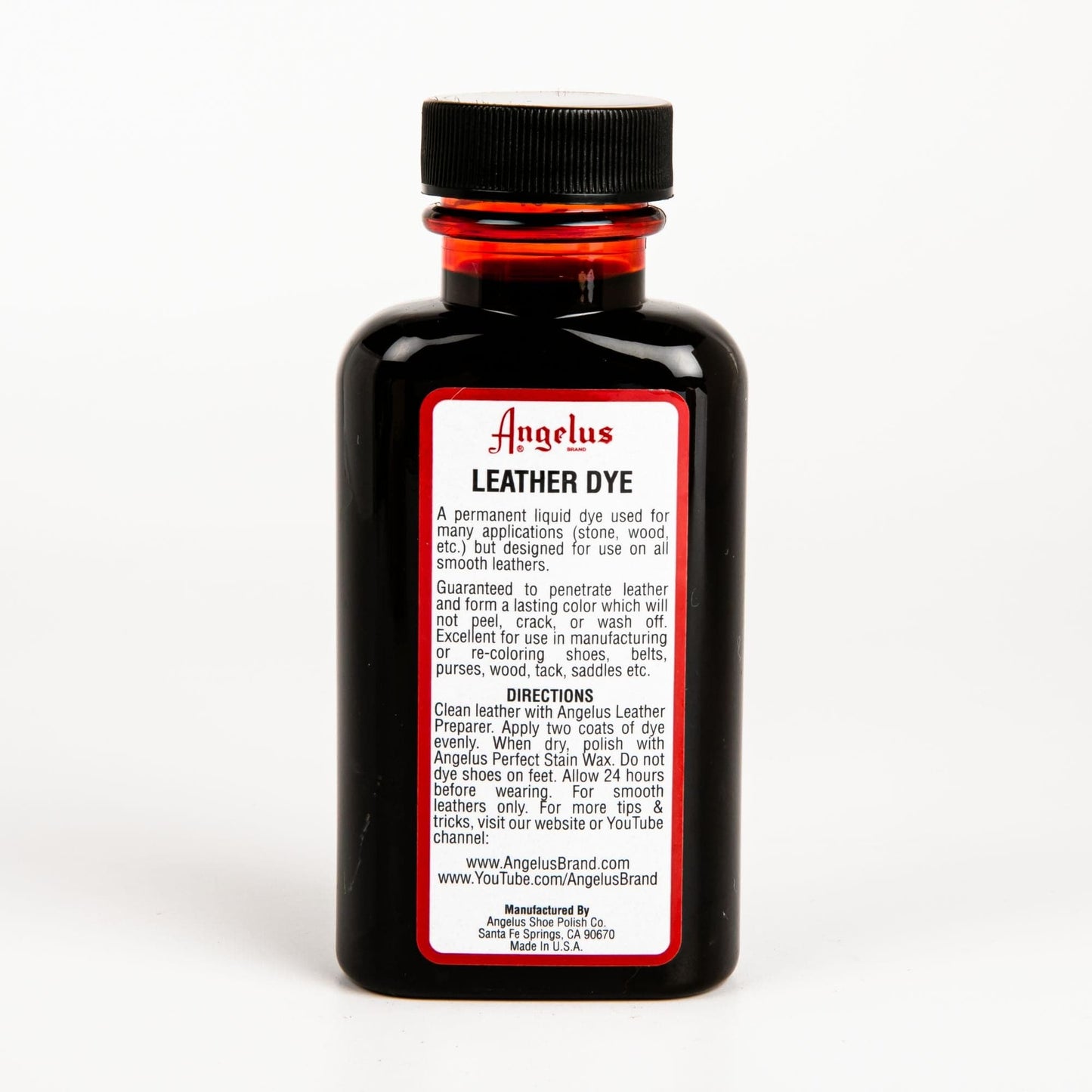 Black Angelus Leather Dye Mahogany #011 3Oz/88.72Ml Leather Dyes