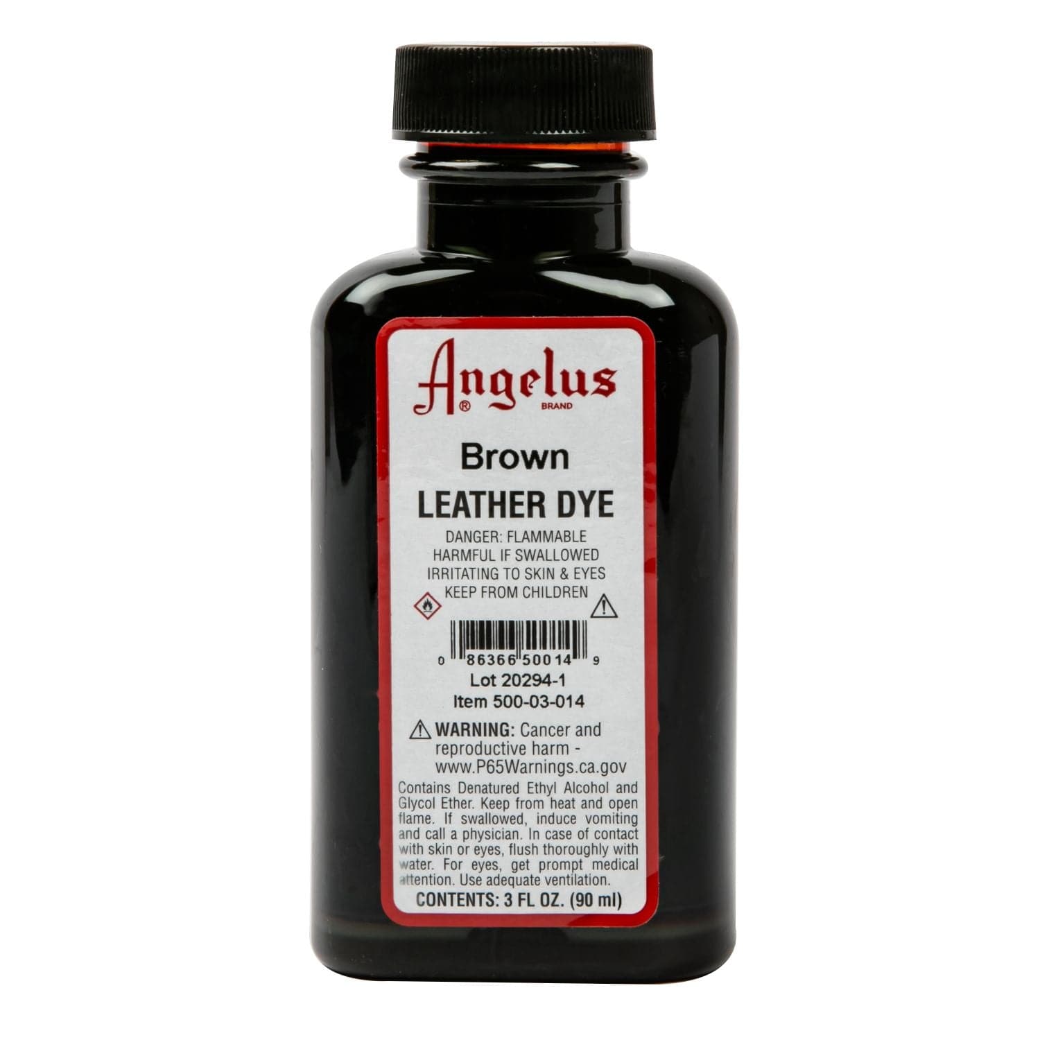 Light Gray Angelus Leather Dye Brown #014 3Oz/88.72Ml Leather Dyes
