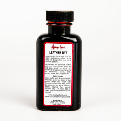 Black Angelus Leather Dye Chocolate #015 3Oz/88.72Ml Leather Dyes